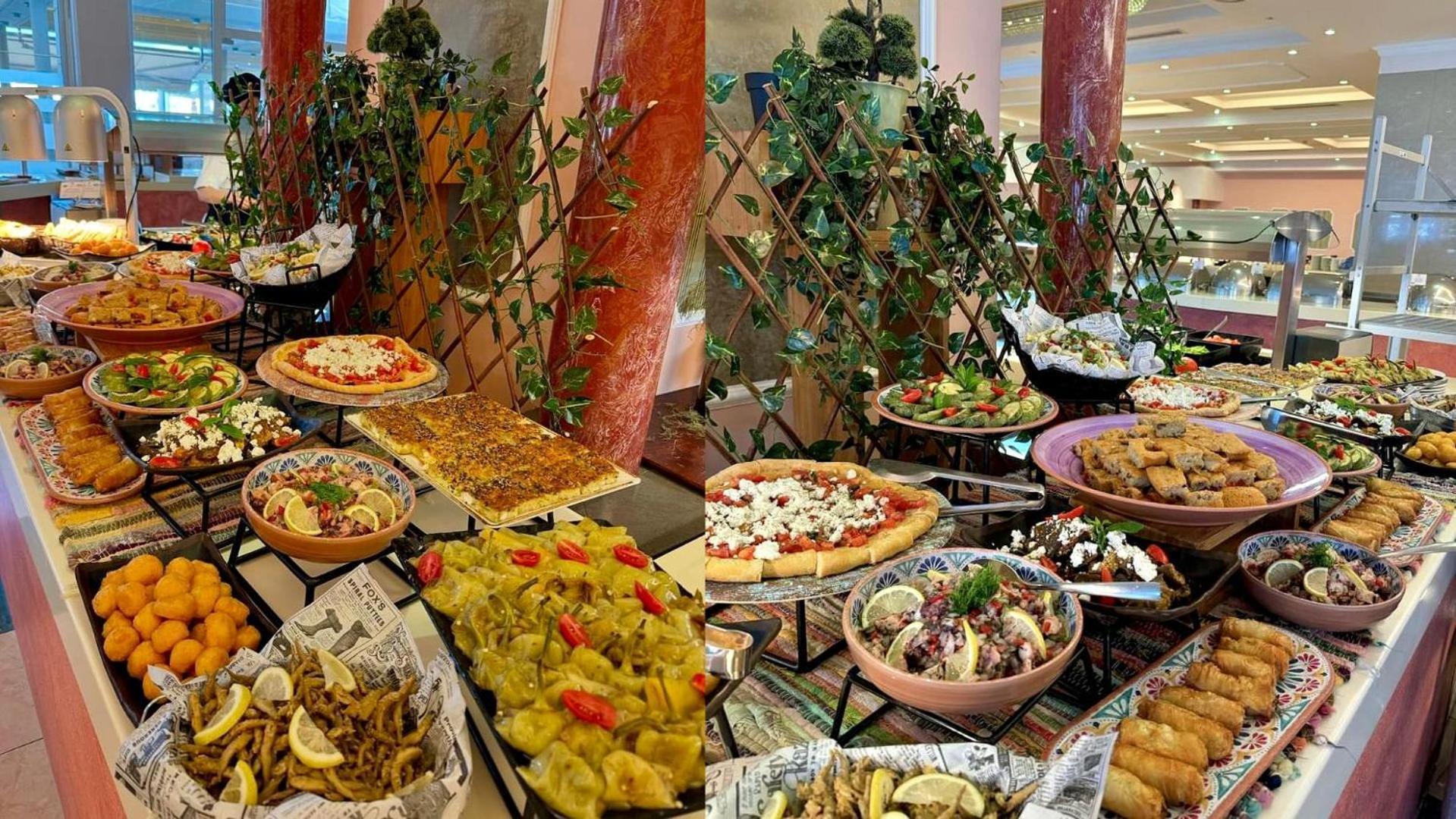 فندق رودوس بالاديوم ليجر آند ويلنيس Kallithéa المظهر الخارجي الصورة A buffet at a hotel